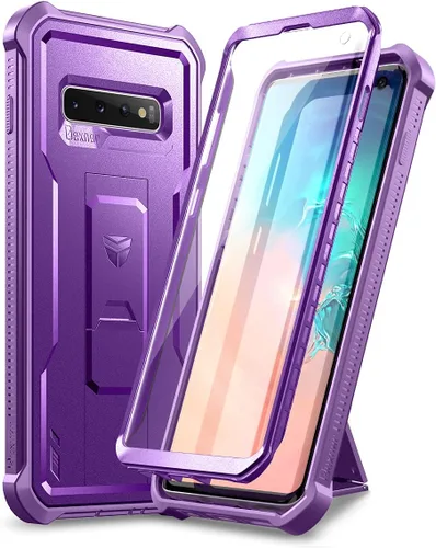Vista 8 de Dexnor Funda para Samsung Galaxy S10, [Protector de Pantalla y Soporte Integrados] Protección de Grado Militar de Servicio Pesado a Prueba de Golpes