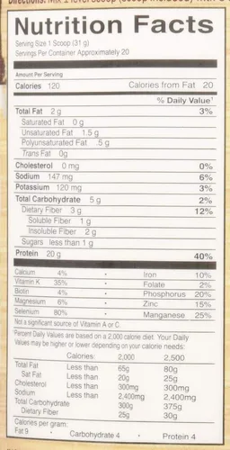 Vista 7 de Garden of Life Raw Organic Protein & Greens, Chocolate Cacao, 1 lb 5.51 oz (610 g) (Paquete de 6)