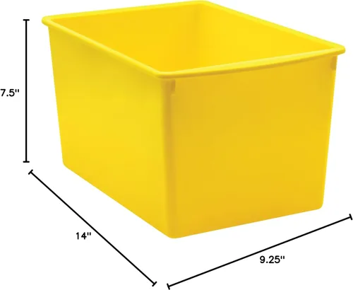 Vista 2 de Teacher Created Resources® Cubo multiusos de plástico amarillo