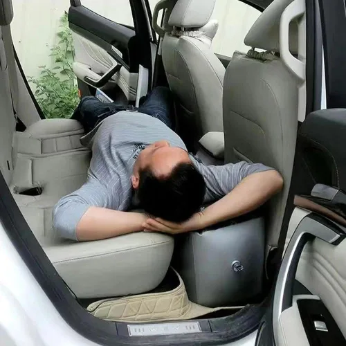 Vista 2 de Relleno de espacio para asiento trasero, accesorios inflables para colchón de automóvil, relleno inflable para espacios de asiento trasero del Azul