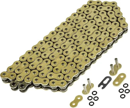 Vista 6 de Caltric Cadena de transmisión de junta tórica compatible con Ducati 800 Monster 800 S2R S2-R 2004-2007 dorado