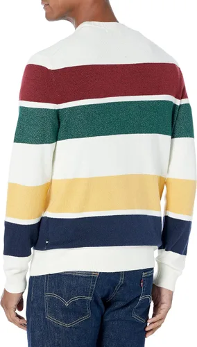 Vista 4 de Nautica Sudadera de cuello redondo a rayas para hombre