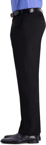 Vista 3 de Haggar Mens Classic Fit Flat Front Flex Waistband Stretch Dress Pant