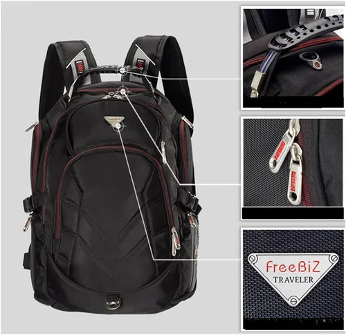 Vista 4 de Mochila para portátil de 19 pulgadas, bolsa de viaje de 55L, mochila de senderismo