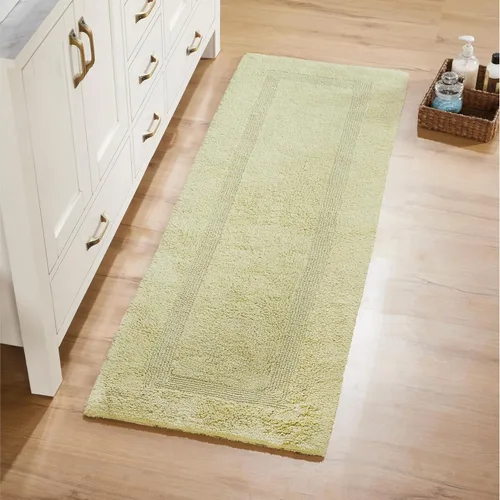 Vista 144 de Better Trends - Juego de 2 alfombras de baño 100% algodón, extra suaves, con borlas, de 17" x 24", alfombra de baño superabsorbente y reversible