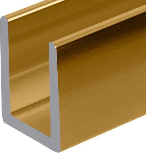 Vista 8 de Brixwell SDCD3812A-CCP12 Canal en U Profundo de Aluminio Anodizado Satinado Sin Marco para Puerta de Ducha para Vidrio de 3/8" de Grosor - Longitud