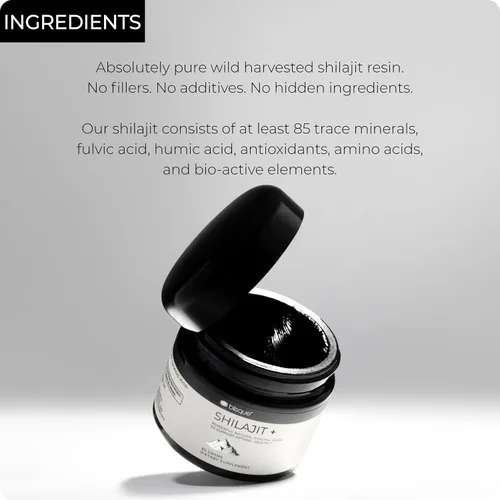 Vista 4 de Blisque – Suplemento de resina de shilajit orgánico puro del Himalaya Auténtico y natural Grado A dorado Contiene ácido fúlvico
