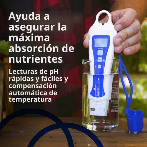Vista 2 de Bluelab Medidor de pH Tipo Lápiz y Kit de Cuidado de Sonda con Suministros de Calibración, Solución de Almacenamiento y Cepillo, Probador Digital