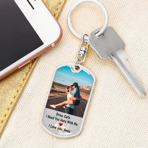 Vista 2 de Llavero para parejas personalizado con llavero de fotos llavero personalizado para pareja regalo para él regalos para novio regalos para marido