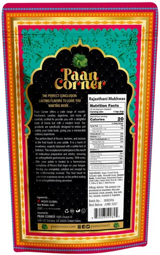 Vista 3 de Paan Corner Rajasthani Mukhwas, ambientador bucal tradicional indio, ingredientes limpios, 4.23 onzas