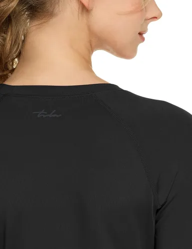 Vista 7 de TSLA - Paquete de 1 o 3 unidades de camiseta de compresión deportiva para mujer, ajuste fresco y seco, camiseta de manga larga para entrenamiento