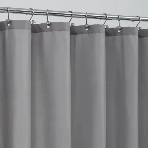 Vista 14 de ALYVIA SPRING Forro de Cortina de Ducha de Tela Extra Largo Impermeable - 72" x 96", Suave y Ligero Cortina de Ducha X-Larga con 3 Imanes, Lavable a