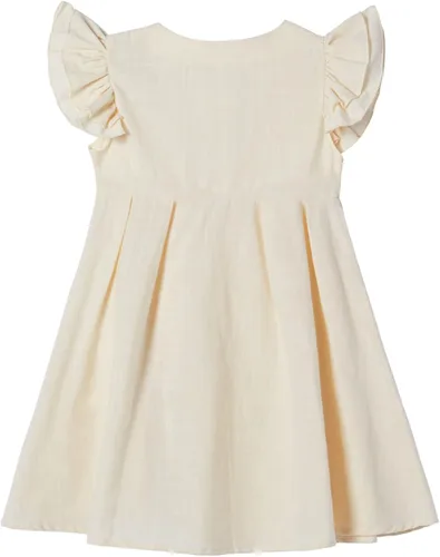 Vista 2 de Niyage Vestido sin mangas para niños pequeños, vestidos de fiesta casuales para niñas, de algodón, con lazo y lazo, vestido bohemio casual