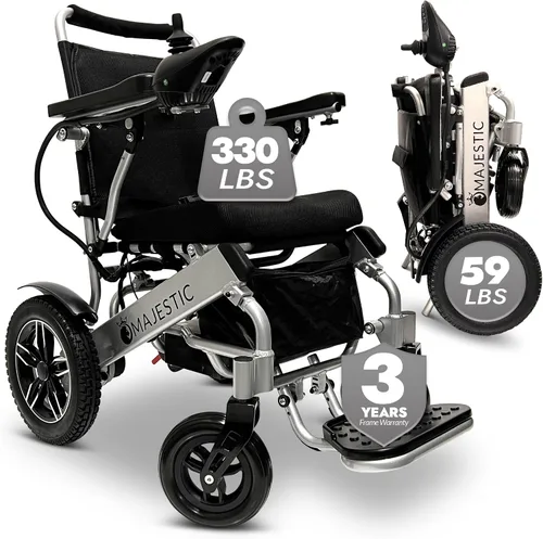 Vista 10 de Majestic IQ-8000 - Sillas de ruedas eléctricas para adultos, silla de ruedas eléctrica plegable y ligera, silla eléctrica plegable para personas