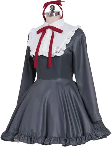 Vista 2 de Danganronpa Otro Episodio Ultra Desesperación Monaca Towa Cosplay Traje de las mujeres Vestido de fiesta de Halloween Traje hecho a medida