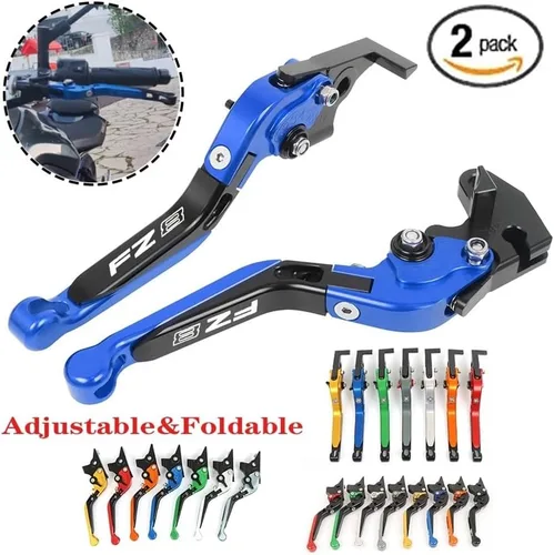 Vista 2 de Motorcycle Brake Clutch Levers for FZ8 FZ-8 2011 2012 2013 2014 2015 2016-2020 Motorcycle Adjustable Folding Extendable Brake Clutch Levers Handle