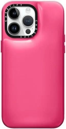 Vista 27 de CASETIFY Funda para iPhone 15 Pro Pillow [Material Resistente al Agua / Inspirado en Y2K] - Berry Pink