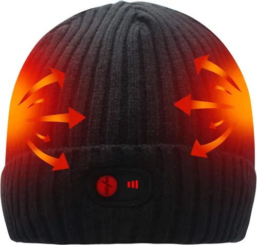Vista 14 de Svpro Gorro con calefacción a batería - Gorro de invierno cálido recargable