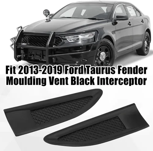 Vista 2 de JERBOR 2 rejillas de ventilación laterales de automóvil para Ford Taurus 2013-2019, calcomanías decorativas, alerón de ABS, rejilla de orificio