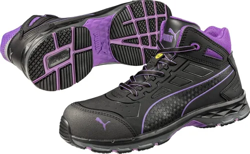 Vista 6 de PUMA Zapatos de seguridad para mujer con protección de movimiento Stepper Mid EH, puntera compuesta antideslizante