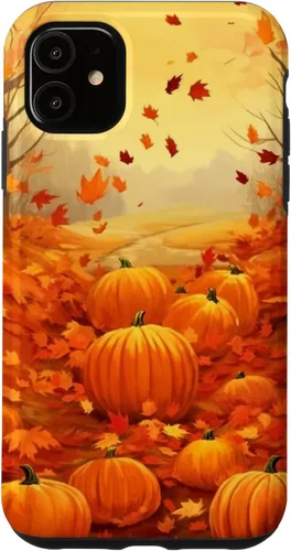 Vista 8 de Autumn Falling Leaves Pumpkin Spice Harvest Happy Autumn Case for iPhone 17