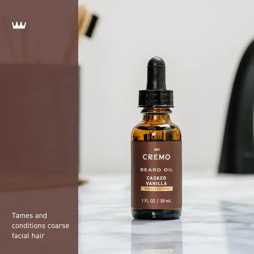 Vista 3 de Aceite para barba Cremo, vainilla añejada revitalizante, 1 fl oz - Restaura la humedad natural y suaviza tu barba para ayudar a aliviar el picor