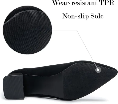 Vista 4 de Zapatos de tacón bajo gruesos para mujer, cómodos zapatos con estampado de cocodrilo con punta puntiaguda.
