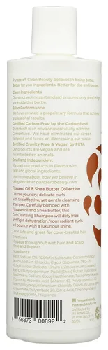 Vista 2 de Purezero Champú de aceite de linaza y manteca de karité, cuidado de rizos, para desenredar y desencadenar el cabello rizado, ideal para cabello