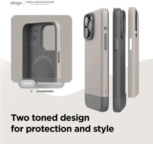 Vista 3 de elago Funda compatible con iPhone 15 Pro Max, compatible con MagSafe, Glide, funda protectora de cuerpo completo, a prueba de golpes, funda delgada