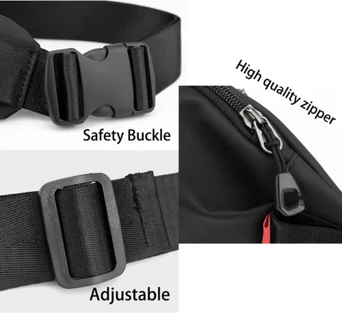 Vista 5 de Bolso bandolera impermeable para hombre, bolsa de viaje para mujer, mochila cruzada ligera para ciclismo, senderismo, trabajo, escuela
