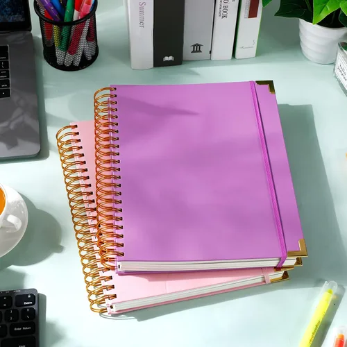 Vista 7 de Tenceur 2 cuadernos en espiral de tapa dura de 8.5 x 11 pulgadas, cuaderno de 300 páginas, 3 sujetos con divisores, cuaderno A4, diario de escritura