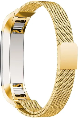 Vista 2 de Bandas de metal compatibles con Fitbit Alta/Fitbit Alta HR, malla de bucle de acero inoxidable transpirable, pulsera magnética ajustable