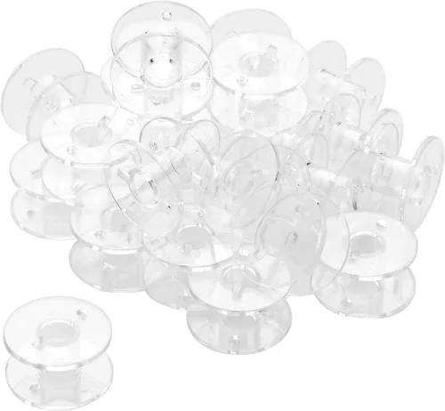Vista 4 de 25 bobinas con caja azul cielo, bobinas de plástico Sa156, bobinas de coser para accesorios de máquina de coser cantante Estilo 3