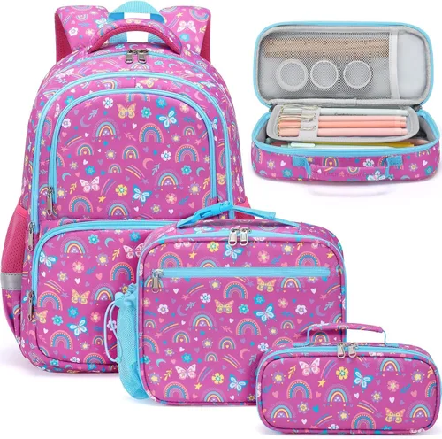 Vista 14 de Fimibuke - Mochila escolar impermeable para niñas y niños, 3 unidades Camiones de construcción A1.yellow