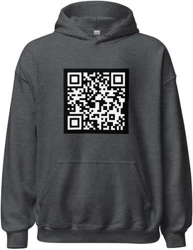 Vista 4 de NG Fuck You Funny Scannable QR Code - Sudadera con capucha unisex QRCode Negro
