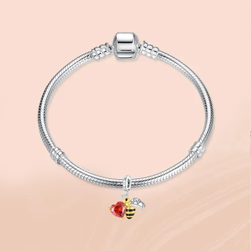 Vista 2 de Annmors Silver Charms for Bracelets S925 Love Heart Mom Birthday Dangle for Women Bracelet & Necklace Pendant