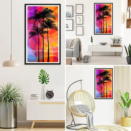 Vista 3 de Tree Abstract Diamond Painting Kits for Adults Beginners, 5D Full Drill Diamond Art Kits Gem Art for Home Wall Decor, Rhinestone Embroidery Crafts
