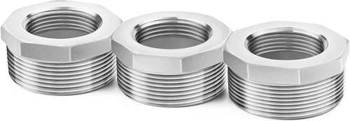 Vista 9 de ChillWaves Montaje de tubería de acero inoxidable 304, buje hexagonal reductor de 1 pulgada NPT macho x adaptador de rosca hembra NPT de 1/2 pulgada