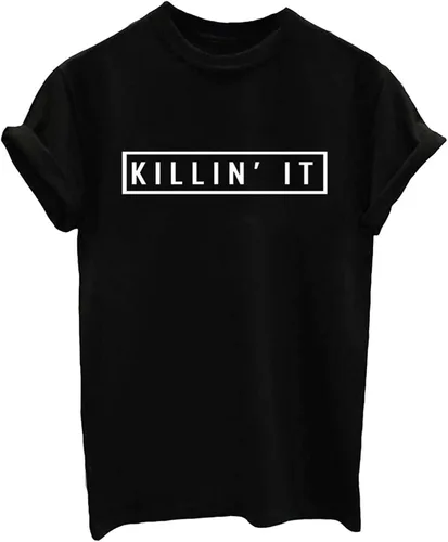 Vista 2 de Camiseta YITAN para mujer, para chica, diseño bonito y divertido