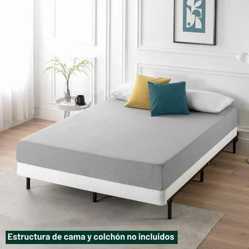 Vista 4 de Base somier para colchón perfil plegable bajo de 4 pulgadas Zinus, Acero