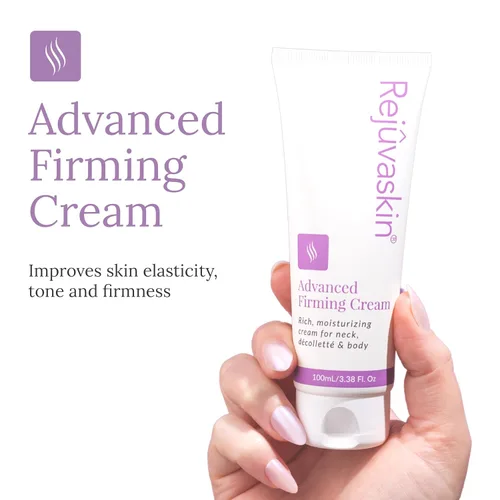 Vista 2 de Rejuvaskin Advanced Firming Cream - Crema facial para mujer - Crema facial para cuello y escote - Crema antiarrugas de día y noche, crema