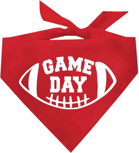 Vista 8 de Game Day - Bandana de fútbol para perro (negro, XS 323)