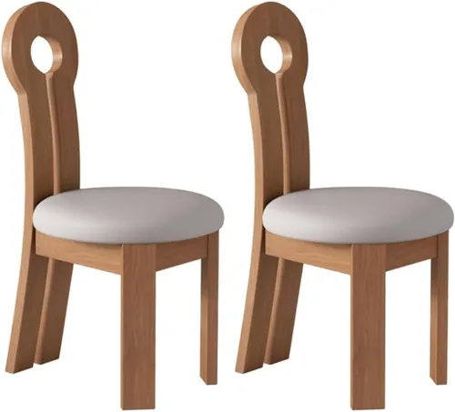 Vista 57 de YVYKFZD Dining Chairs Set, Solid Wood Dining Room Chair, Upholstered Kitchen Chairs, Unique Key-Shaped Living Room Chair, for Offices Bedroom Study