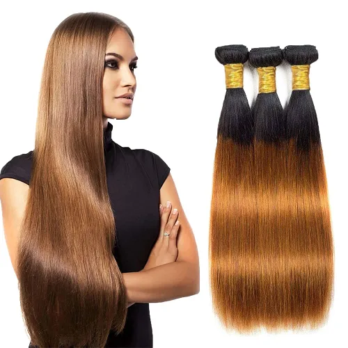 Vista 62 de 300g 1B27 Human Hair Bundles Honey Blonde Bundles Human Hair 10A Brazilian Virgin Remy Hair Extensions 8 10 12 Inch