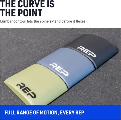 Vista 5 de REP Esterilla de fitness para abdominales Sit Ups Equipo de ejercicio para entrenamiento de núcleo Almohadilla de espuma gruesa para negro