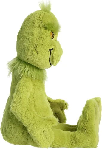 Vista 3 de Aurora® Figura de Dr. Seuss™ Grinch de Peluche - Peluche Oficialmente Licenciado para Juego Imaginativo - Perfecto para Niños y Adultos - Verde 50.8