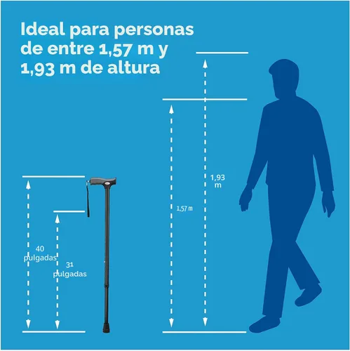 Vista 3 de Carex Bastón de caminar de agarre suave con correa, bastón antideslizante para fácil maniobra, bastón de caminar para personas mayores y adultos