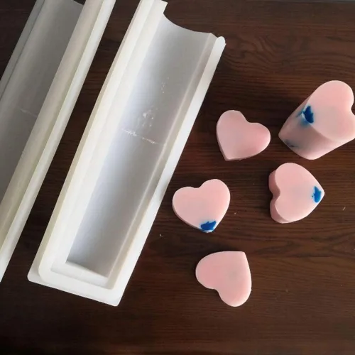 Vista 5 de EchoDone Tubo de corazón Jabón Molde Columna Silicona Insertar Jabón Fabricación Suministros Herramienta 900ML
