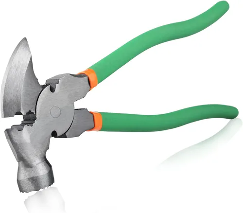 Vista 8 de SPEEDWOX Herramienta multi 9.5 pulgadas Alicates de esgrima con cortador de valla de martillo extractor de clavos Alicates de cabeza de martillo