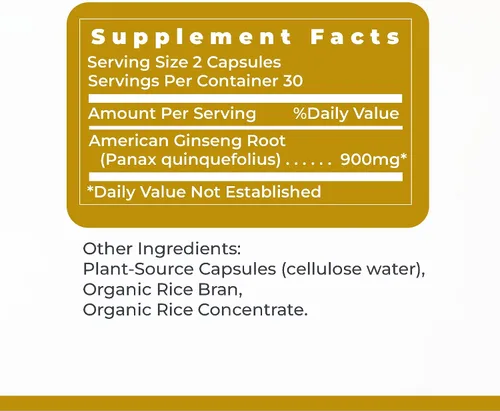 Vista 6 de Premier Research Labs Suplemento de ginseng americano – Cápsulas de ginseng americano, píldoras de raíz de ginseng a base de hierbas, extracto